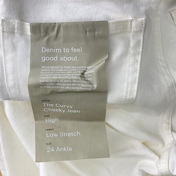 New Everlane The Curvy Cheeky Jean Women's Size 24 Crop - Picture 6 of 9